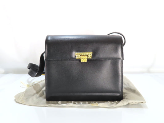 Christian Dior Dior Leather Shoulder Bag Black Shoulder Bag