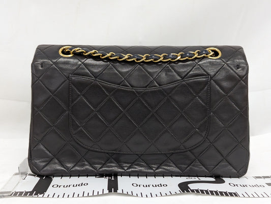 CHANEL Matelasse Lambskin Double Flap Chain Shoulder Bag, No. 4 Handbag