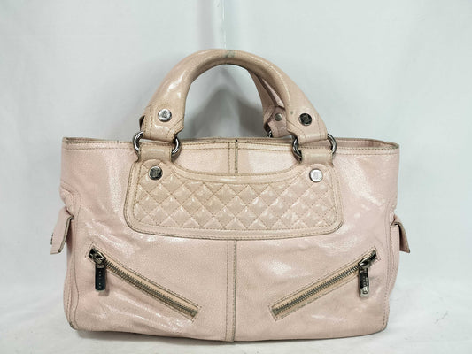 CELINE Boogie Bag Handbag Leather Quilted Handbag