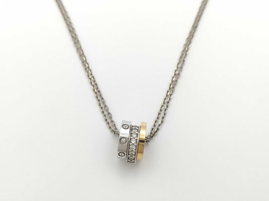 Cartier Love Three Hoop Diamond 750 8.9g Necklace 