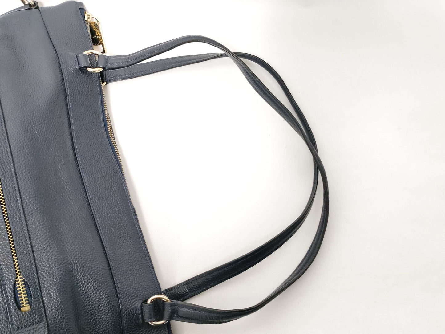 COACH Leather Tote Bag Blue Tote Bag