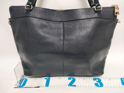 COACH Leather Tote Bag Blue Tote Bag