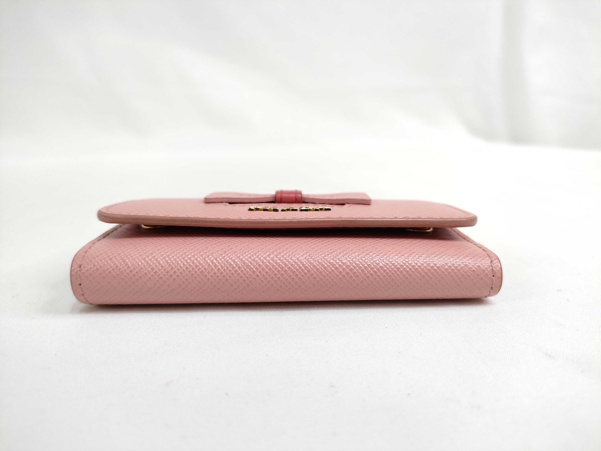 PRADA Prada Leather Ribbon 4-Ring Key Case, Pink