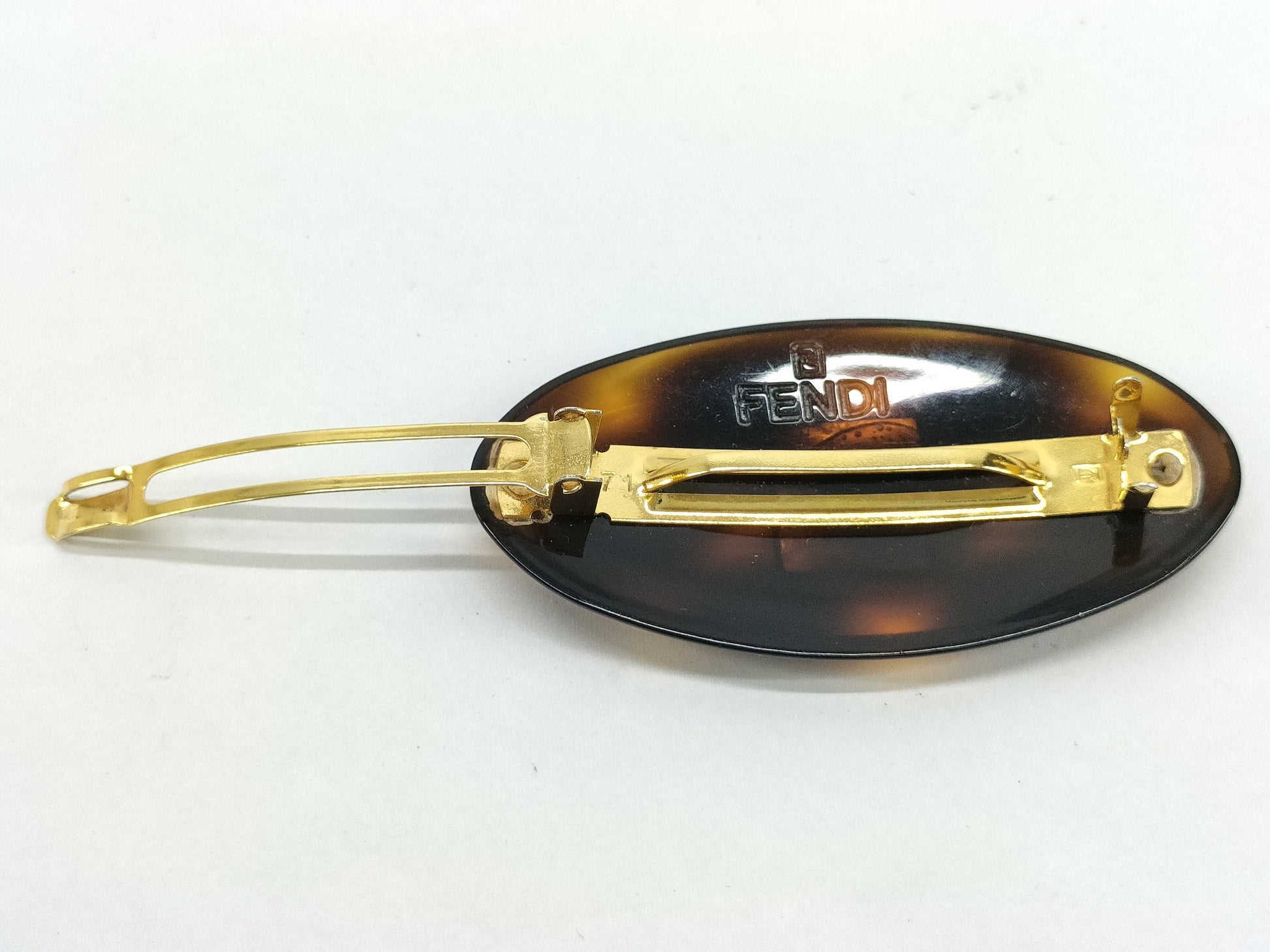 FENDI Fendi Barrette Tortoiseshell Hair Accessory