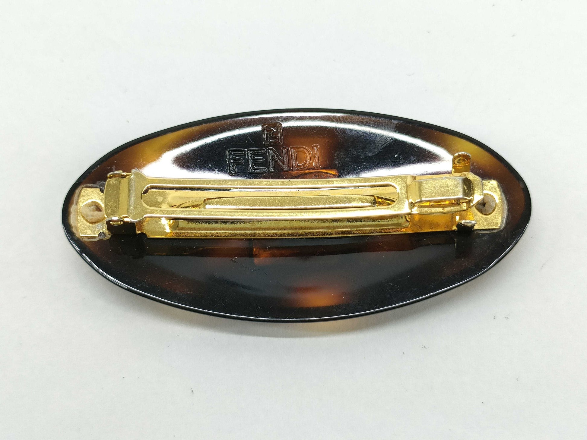 FENDI Fendi Barrette Tortoiseshell Hair Accessory