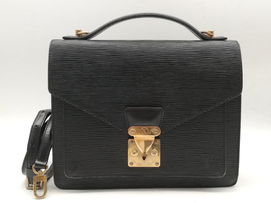 LOUIS VUITTON Epi Monceau M52122 Noir Shoulder Strap Handbag