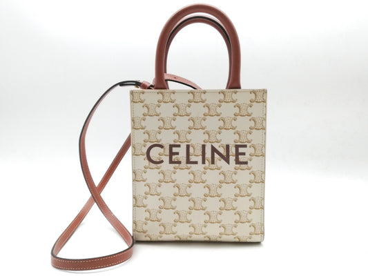 CELINE Triomphe Mini Vertical Cabas 2-way Handbag