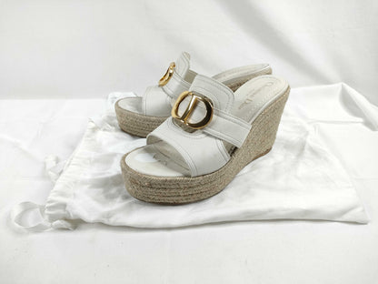 Dior Christian Dior Leather Wedge Sandals
