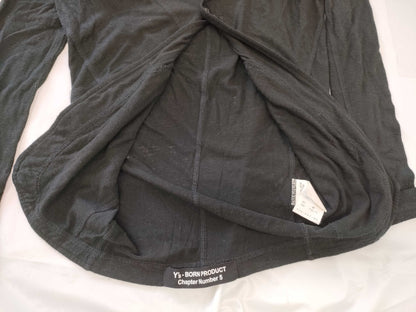 Ys Yohji Yamamoto Born Product Collared Cardigan, Black, Size 2