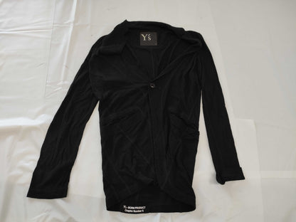 Ys Yohji Yamamoto Born Product Collared Cardigan, Black, Size 2