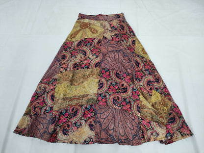 COMME des GARCONS toricot COMME des GARCONS Tricot Comme des Garçons Early Archive AD2002 Silk Blend All-Over Patchwork Flared Skirt Multicolor Size S Skirt