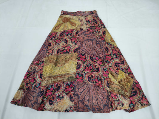 COMME des GARCONS toricot COMME des GARCONS Tricot Comme des Garçons Early Archive AD2002 Silk Blend All-Over Patchwork Flared Skirt Multicolor Size S Skirt