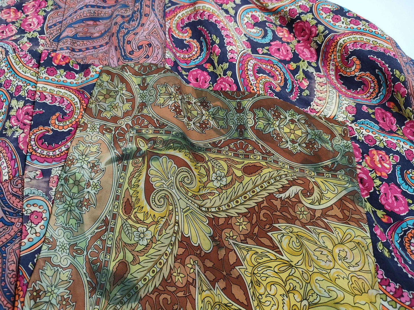 COMME des GARCONS toricot COMME des GARCONS Tricot Comme des Garçons Early Archive AD2002 Silk Blend All-Over Patchwork Flared Skirt Multicolor Size S Skirt