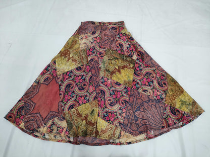 COMME des GARCONS toricot COMME des GARCONS Tricot Comme des Garçons Early Archive AD2002 Silk Blend All-Over Patchwork Flared Skirt Multicolor Size S Skirt