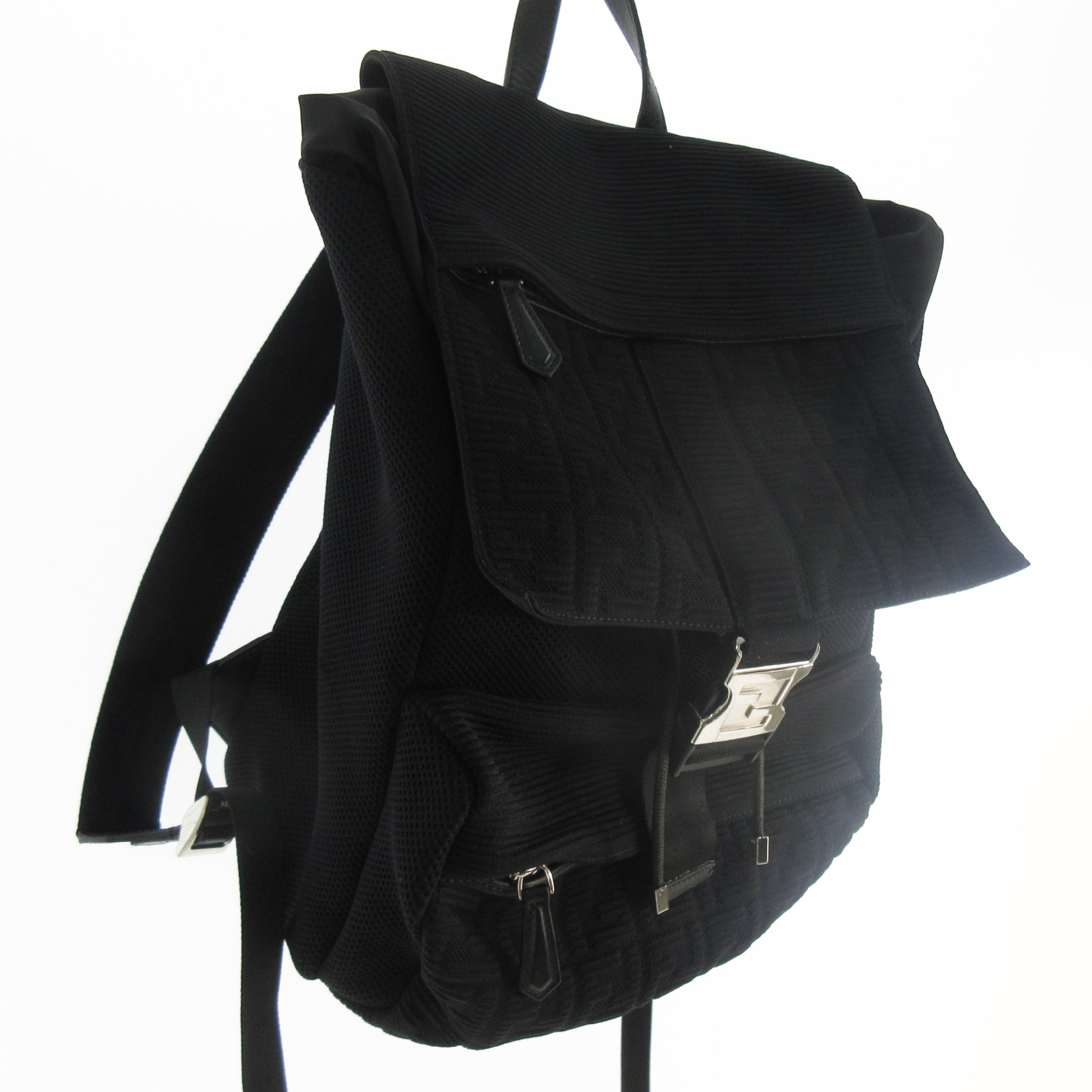 FENDI Zucca pattern backpack FF 7VZ066 AGQX 219-3262 Black Backpack