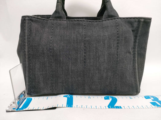 PRADA Canapa Bag Denim Handbag with Shoulder Strap