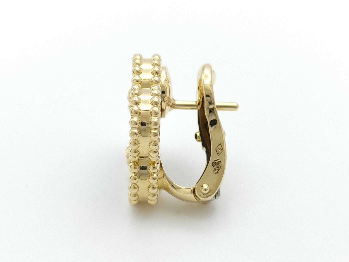 Van Cleef & Arpels Vintage Alhambra Tiger Eye Earrings, Single, Yellow Gold, Au750, 3.8g 