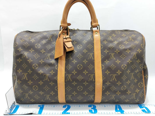 LOUIS VUITTON Monogram LV Keepall Boston Bag
