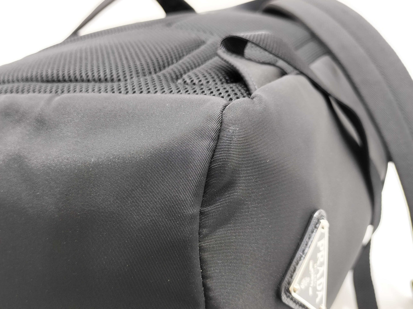 PRADA Tessuto Nylon Backpack in Black 