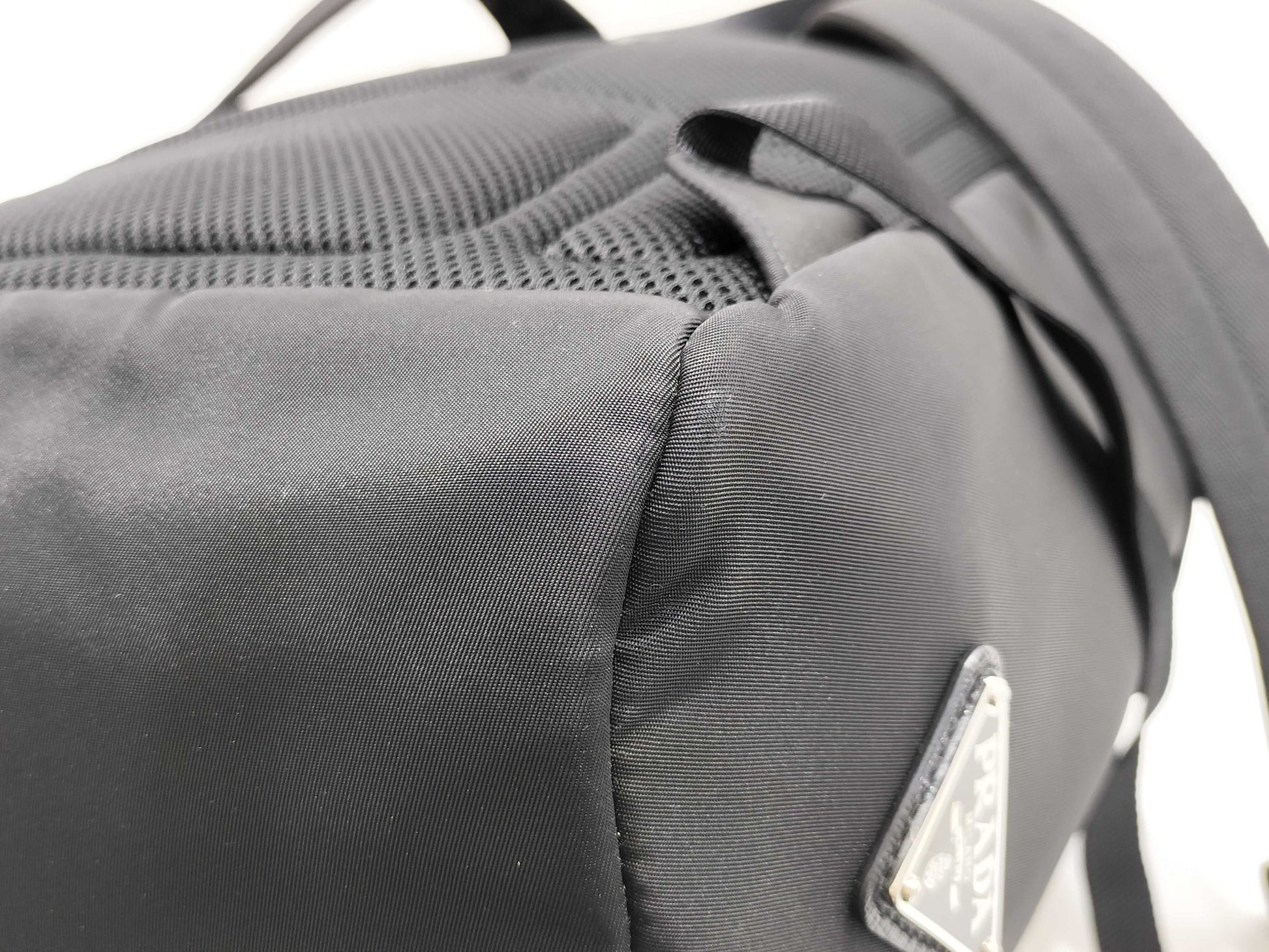 PRADA Tessuto Nylon Backpack in Black 