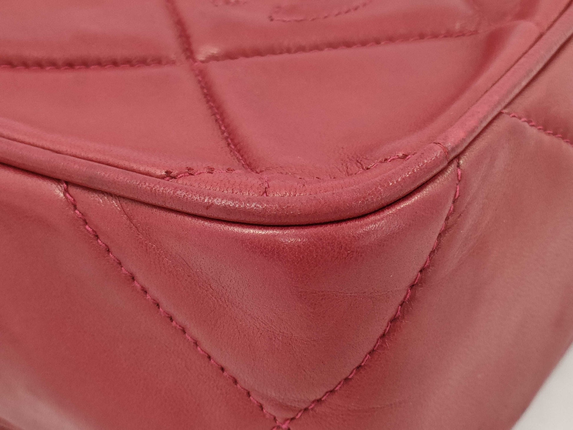 CHANEL Fringe Shoulder Bag Red Shoulder Bag