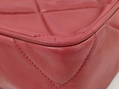 CHANEL Fringe Shoulder Bag Red Shoulder Bag