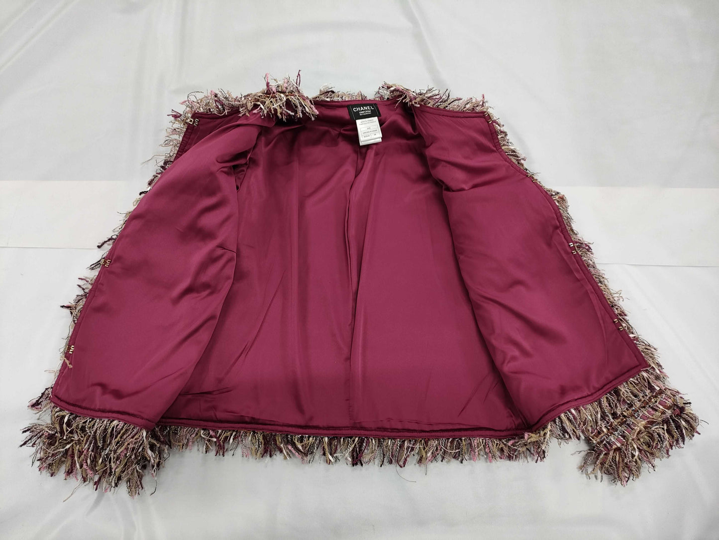 CHANEL Sequin-Mix Tweed Jacket with Rhinestones U05350K10549 Size 24S, Size 38 Jacket