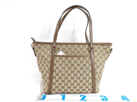 GUCCI GG Canvas GUCCI GG 388929 Canvas Tote Bag