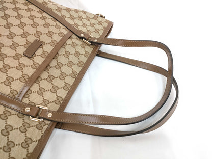 GUCCI GG Canvas GUCCI GG 388929 Canvas Tote Bag