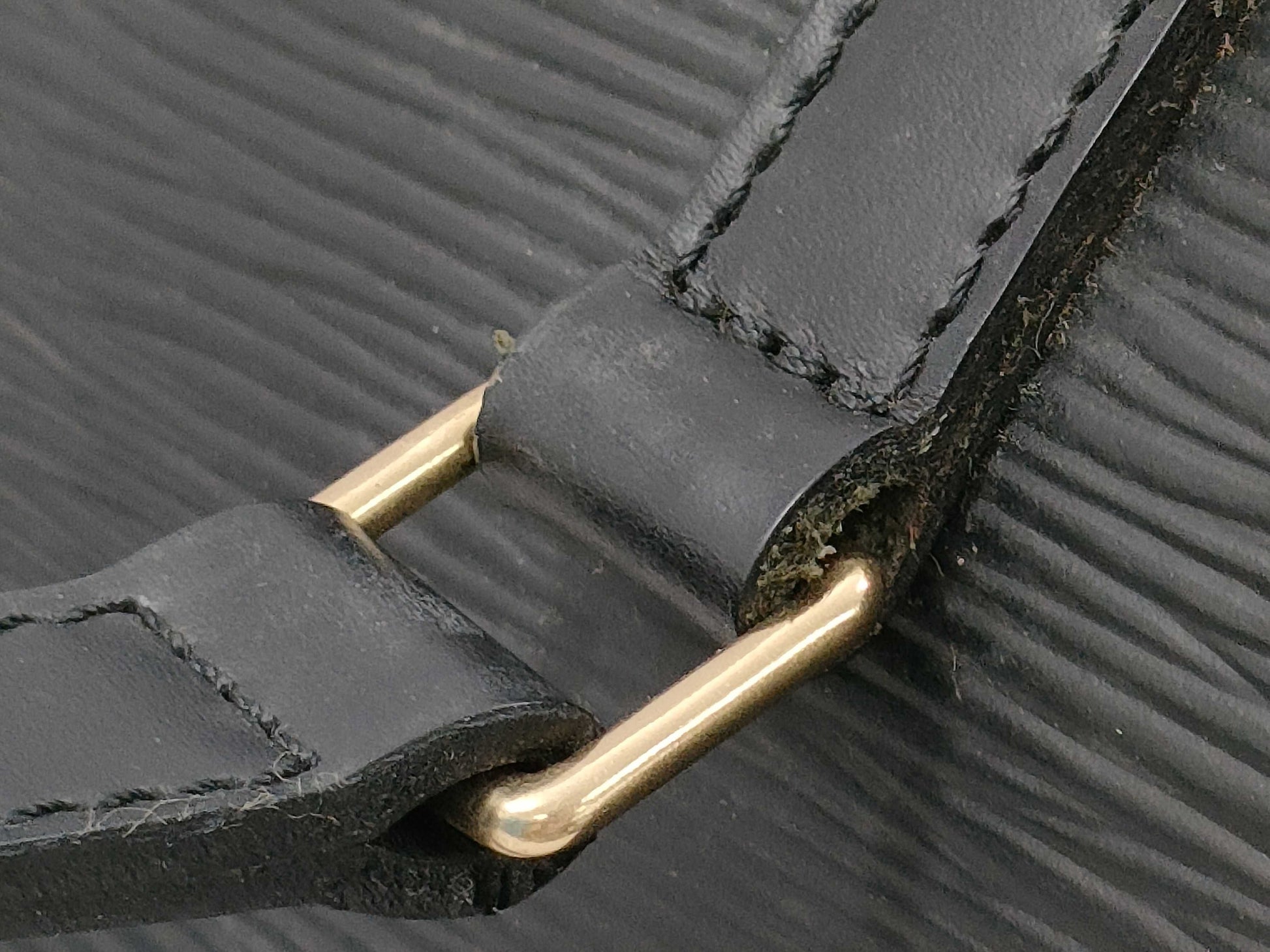 LOUIS VUITTON Epi Soufflot Handbag with Pouch, Black
