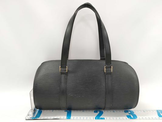 LOUIS VUITTON Epi Soufflot Handbag with Pouch, Black