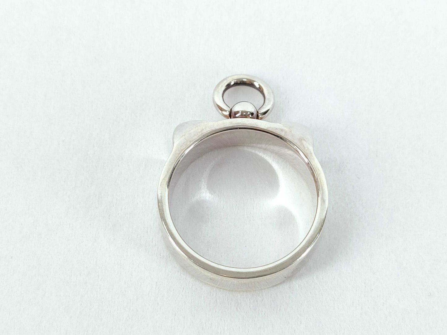 HERMES HERMES Collier de Chien Ring 925 #47 with box