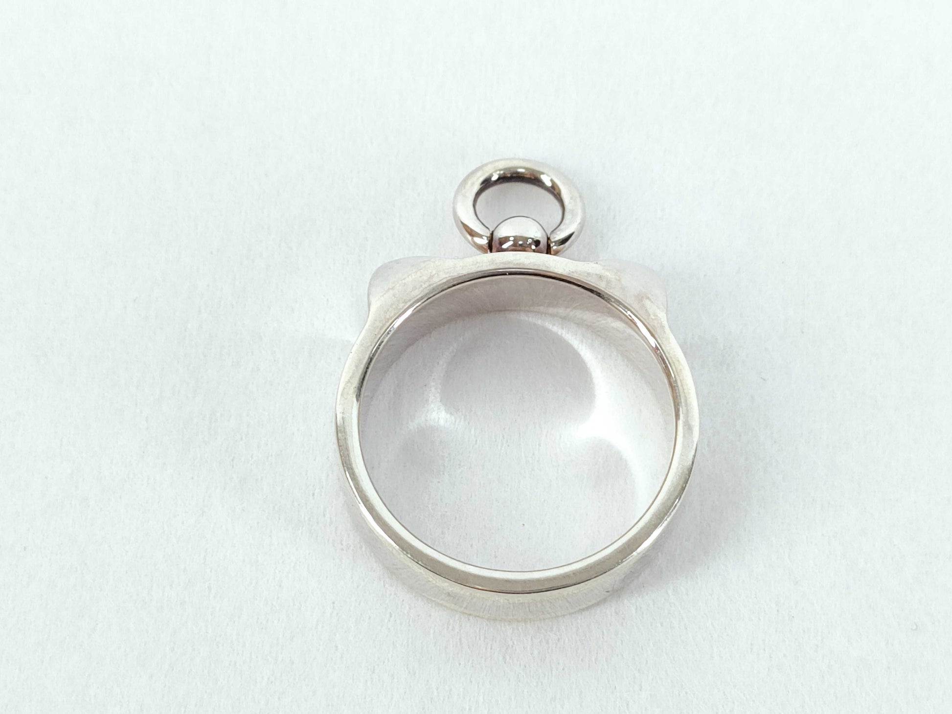 HERMES HERMES Collier de Chien Ring 925 #47 with box