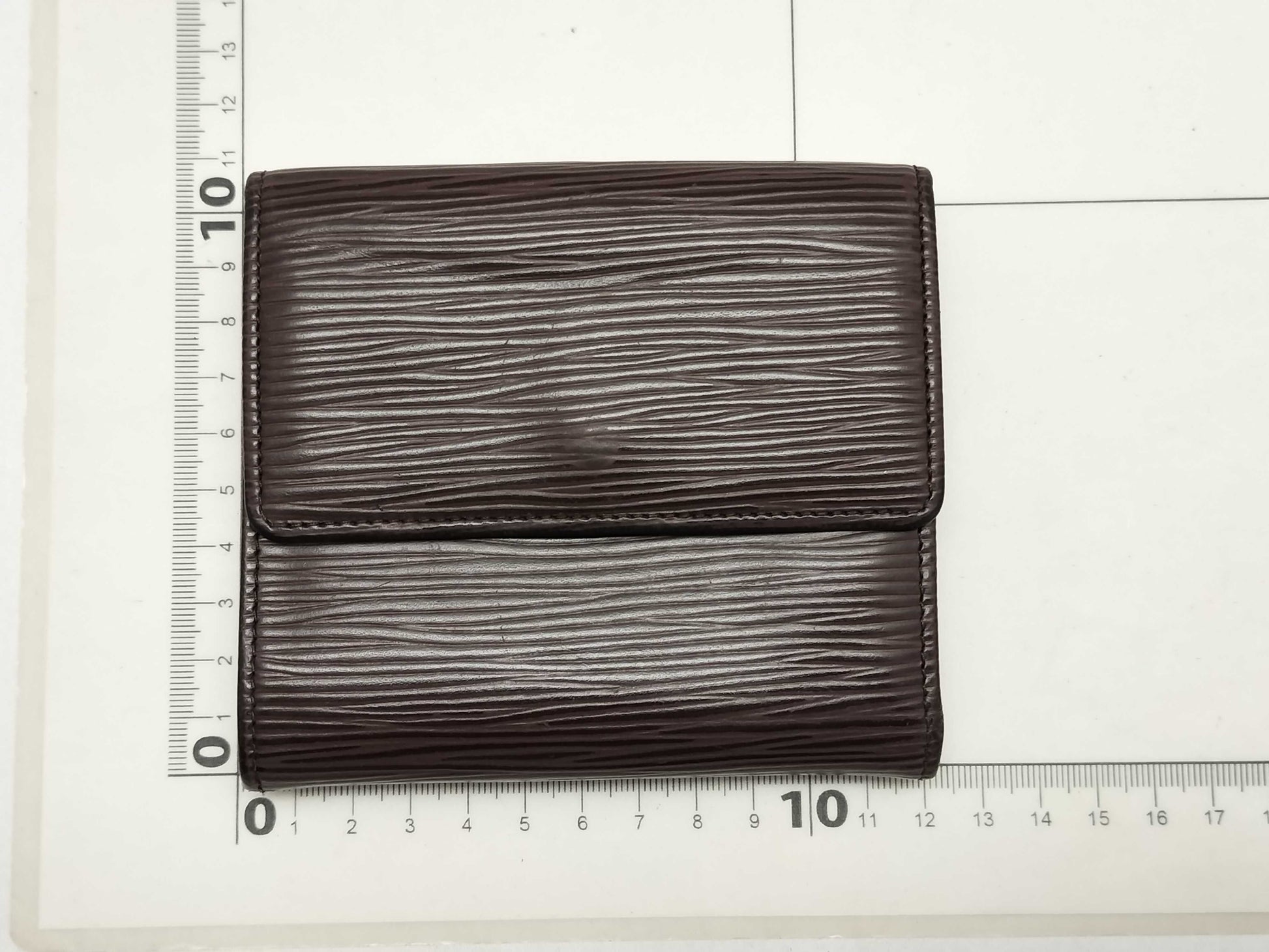 LOUIS VUITTON Epi Leather Tri-fold Wallet, Brown