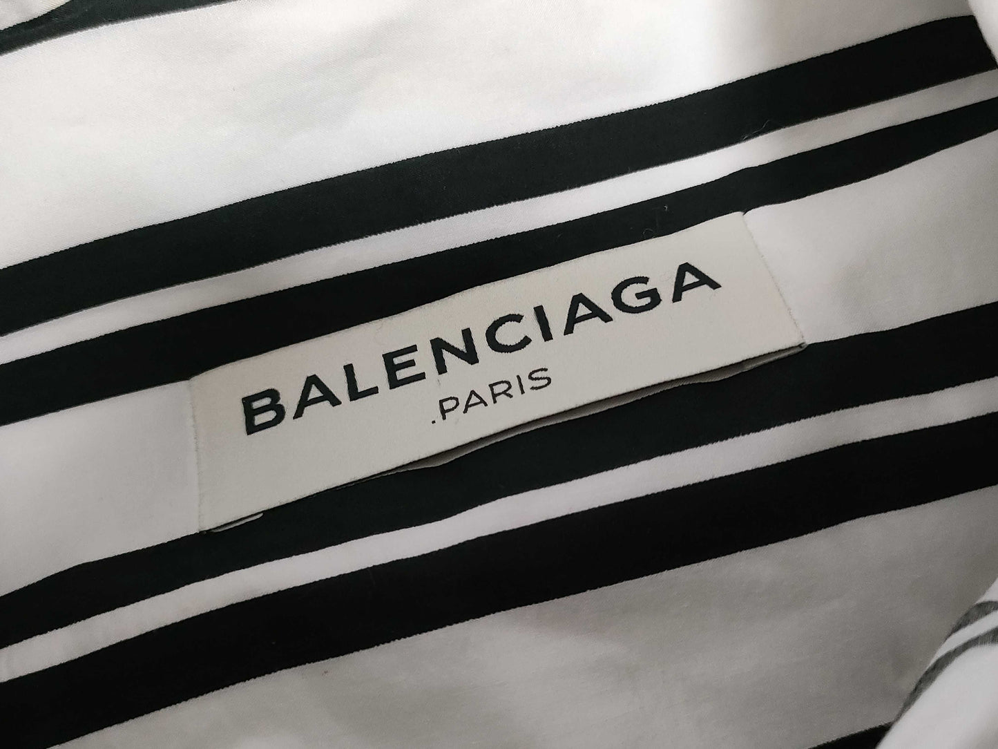 BALENCIAGA Black and White Tops Tops