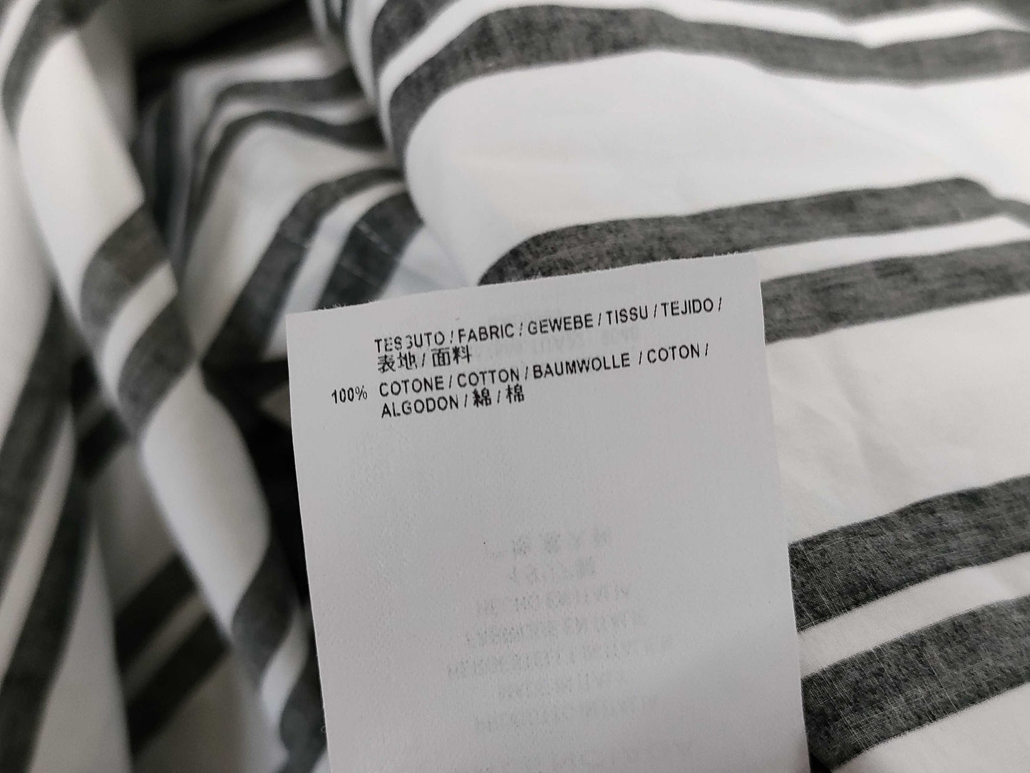 BALENCIAGA Black and White Tops Tops