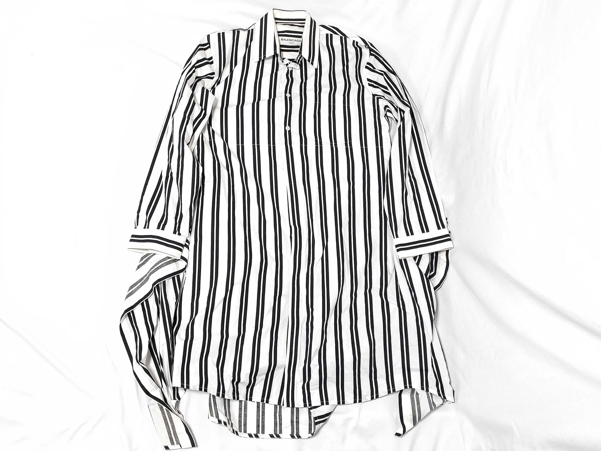 BALENCIAGA Black and White Tops Tops