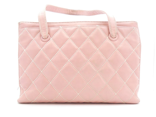 CHANEL Matelasse Wild Stitch Coco Mark Tote Bag