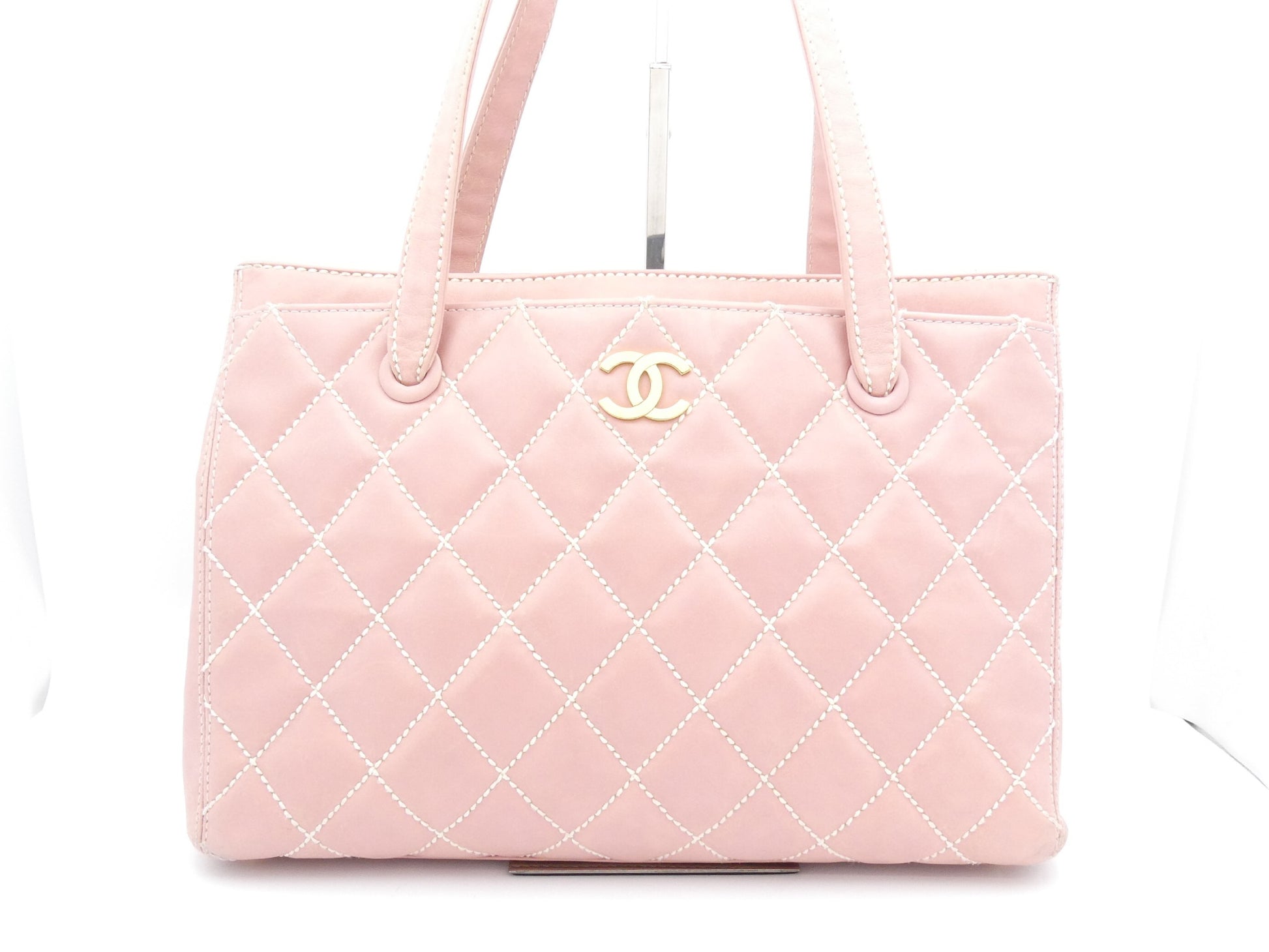 CHANEL Matelasse Wild Stitch Coco Mark Tote Bag