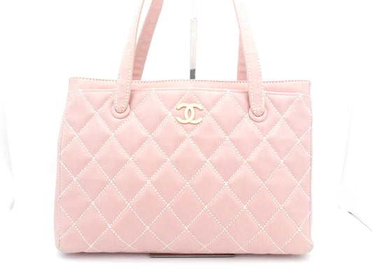 CHANEL Matelasse Wild Stitch Coco Mark Tote Bag