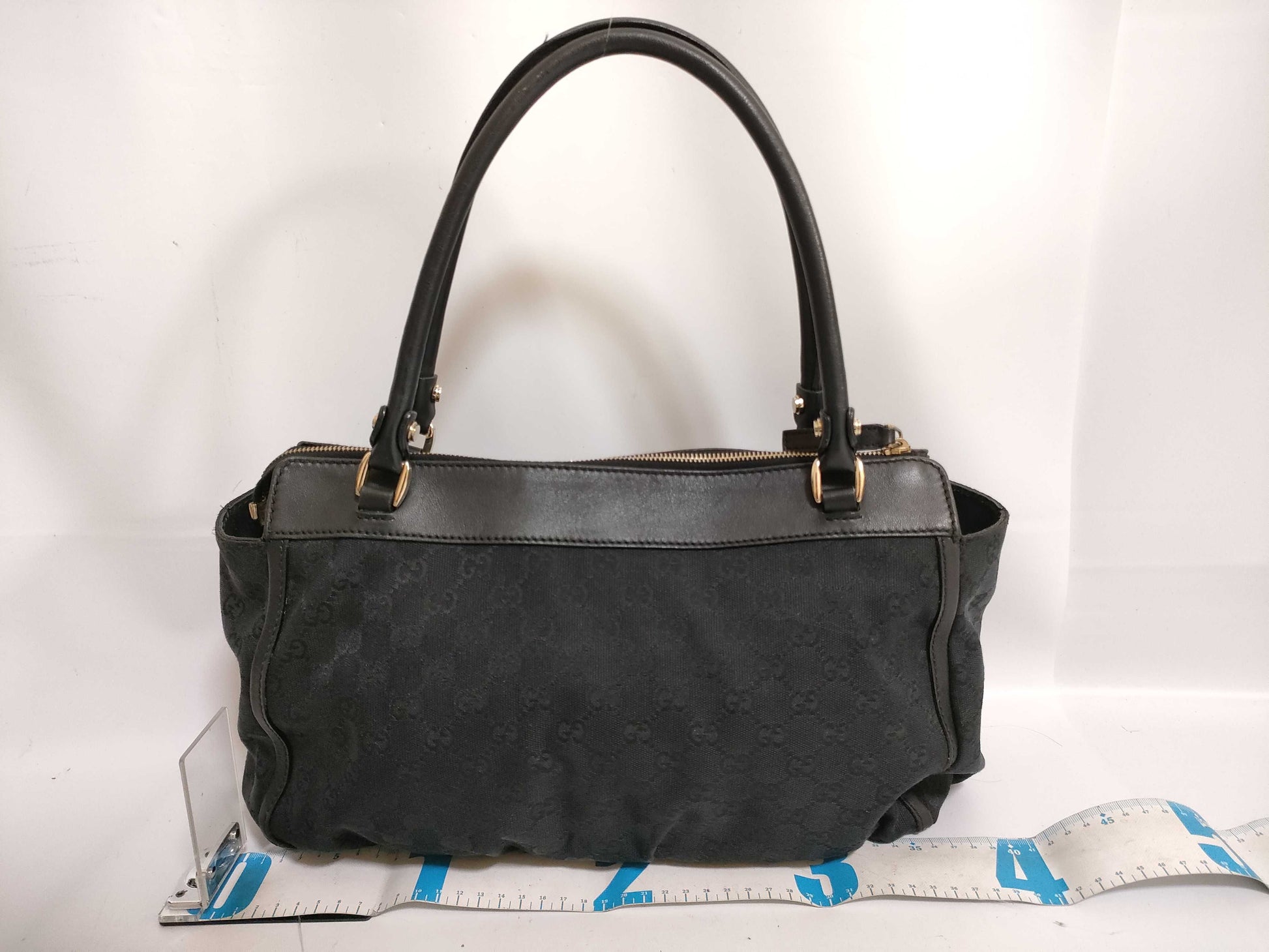 GUCCI GG Canvas GUCCI Gucci Abbey Tote Bag GG Pattern GG Canvas Black Tote Bag