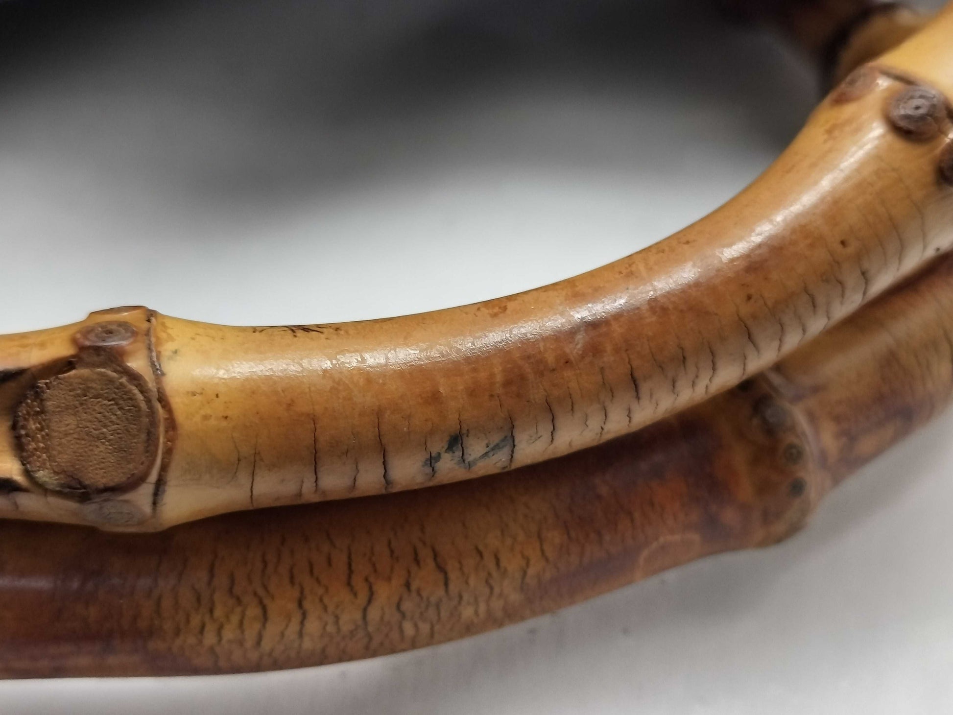 GUCCI 002 0260 Bamboo Suede Handbag