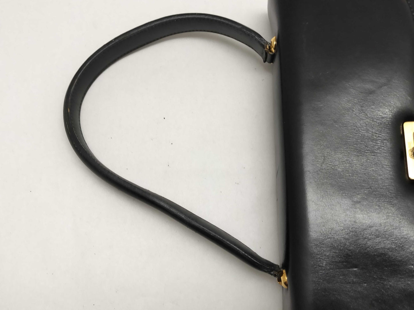 CELINE Leather Turnlock Handbag