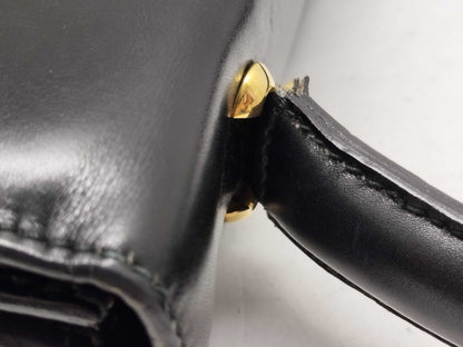 CELINE Leather Turnlock Handbag