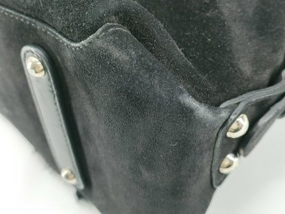 Salvatore Ferragamo rabbit fur suede shoulder bag