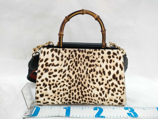 GUCCI Bamboo 2-way Sherry Harako Leather Hand/Shoulder Bag