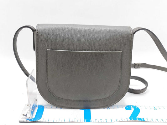 CELINE Trotter Small Greige Leather Shoulder Bag