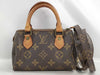 LOUIS VUITTON Monogram Mini Speedy Handbag with Strap