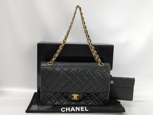 CHANEL Matelasse Chain Shoulder Bag, Black, with Pouch, #1 Shoulder Bag
