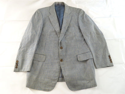 Burberry Men's Checked Rayon Linen Tailored Jacket, Size 170cm
